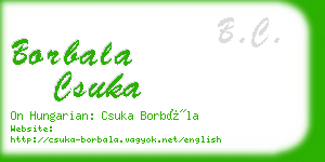 borbala csuka business card